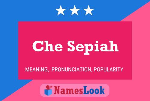 Che Sepiah Name Poster