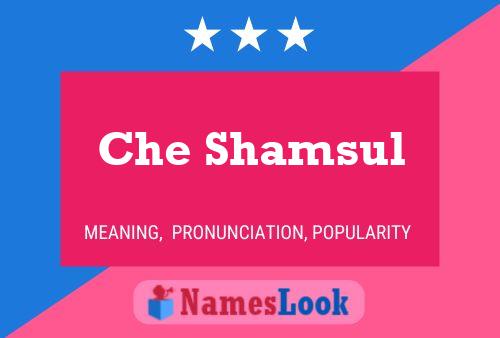 Che Shamsul Name Poster