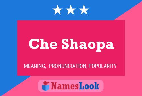 Che Shaopa Name Poster