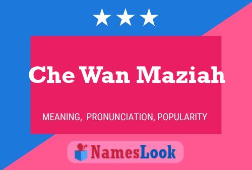 Che Wan Maziah Name Poster