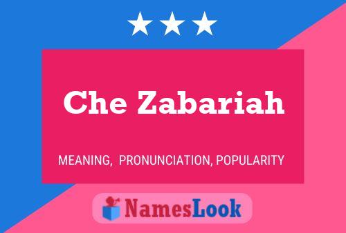 Che Zabariah Name Poster