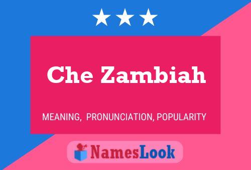 Che Zambiah Name Poster