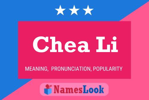 Chea Li Name Poster