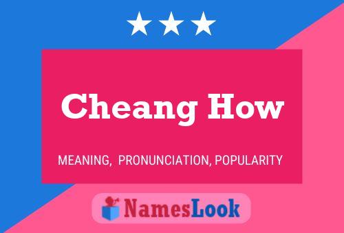 Cheang How Name Poster