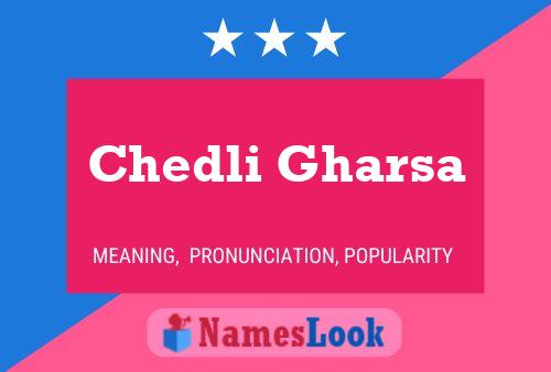 Chedli Gharsa Name Poster