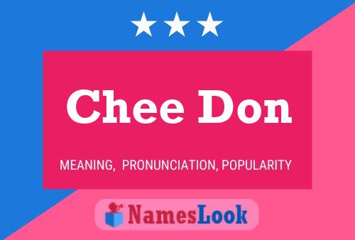 Chee Don Name Poster