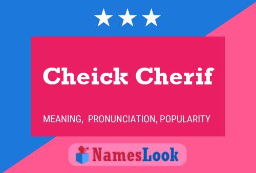 Cheick Cherif Name Poster