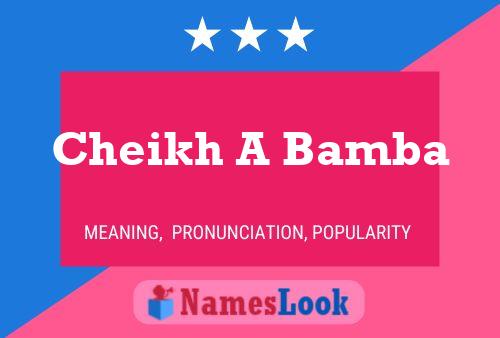 Cheikh A Bamba Name Poster