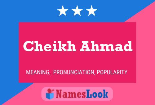 Cheikh Ahmad Name Poster