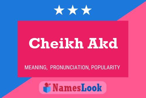 Cheikh Akd Name Poster