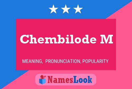 Chembilode M Name Poster