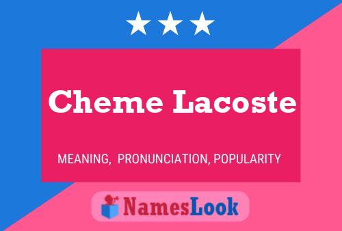 Cheme Lacoste Name Poster