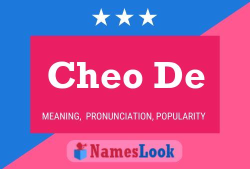 Cheo De Name Poster