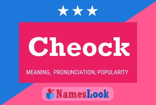 Cheock Name Poster