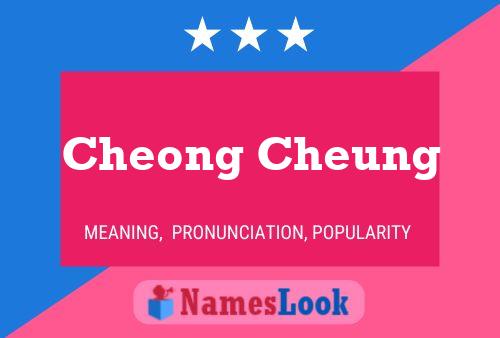 Cheong Cheung Name Poster