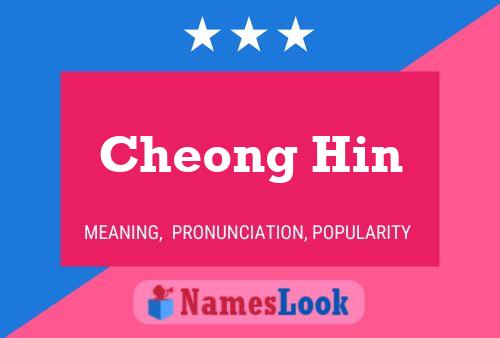 Cheong Hin Name Poster