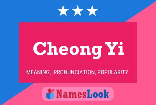 Cheong Yi Name Poster