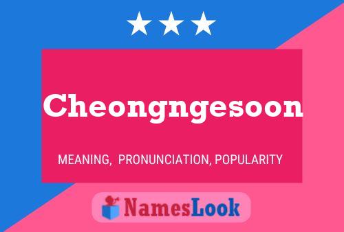 Cheongngesoon Name Poster