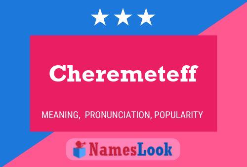 Cheremeteff Name Poster