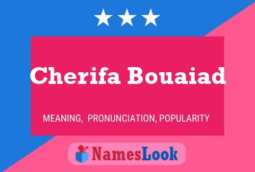 Cherifa Bouaiad Name Poster