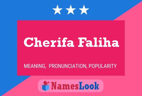 Cherifa Faliha Name Poster