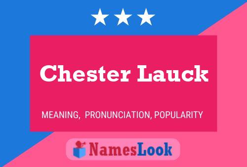 Chester Lauck Name Poster