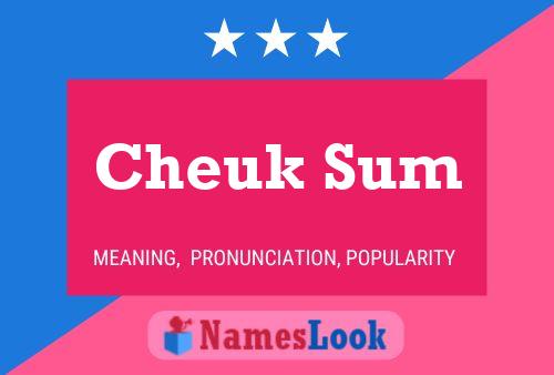 Cheuk Sum Name Poster