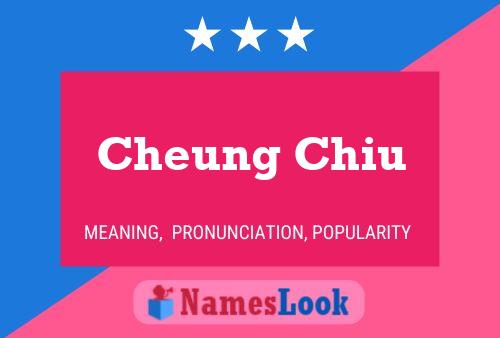 Cheung Chiu Name Poster