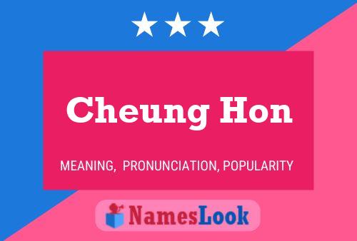 Cheung Hon Name Poster