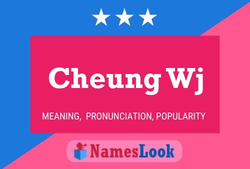 Cheung Wj Name Poster