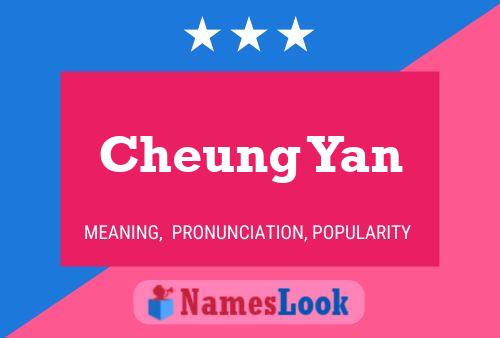 Cheung Yan Name Poster