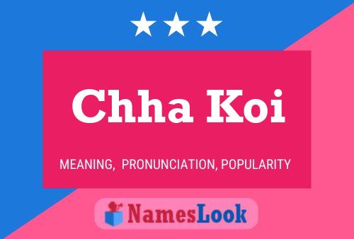 Chha Koi Name Poster