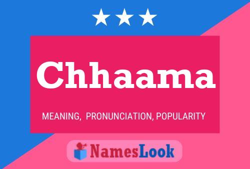 Chhaama Name Poster