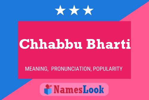 Chhabbu Bharti Name Poster