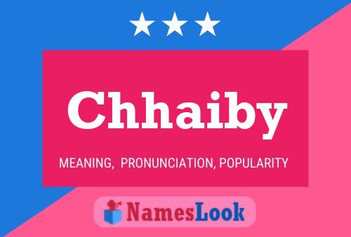 Chhaiby Name Poster