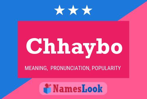 Chhaybo Name Poster