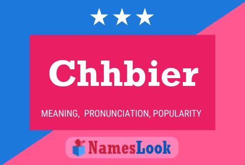 Chhbier Name Poster