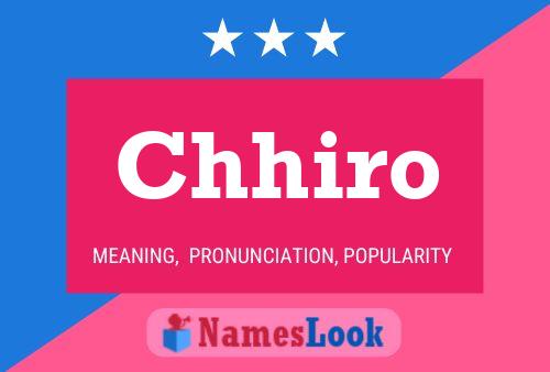 Chhiro Name Poster