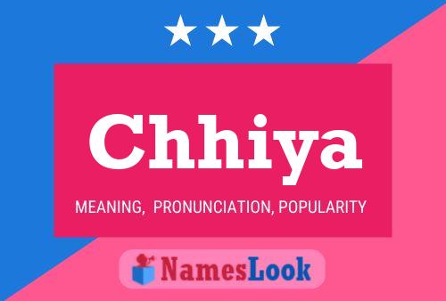 Chhiya Name Poster