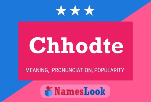 Chhodte Name Poster