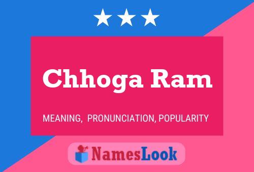 Chhoga Ram Name Poster