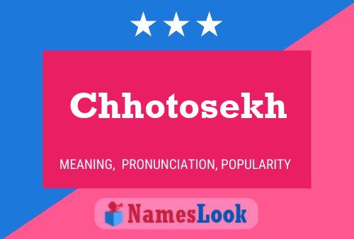 Chhotosekh Name Poster