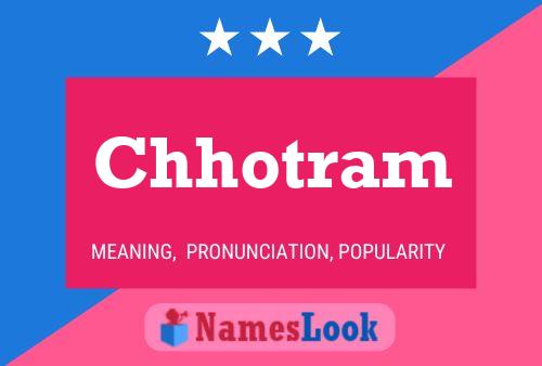 Chhotram Name Poster