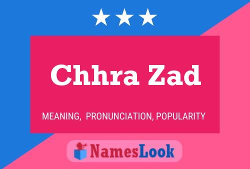 Chhra Zad Name Poster