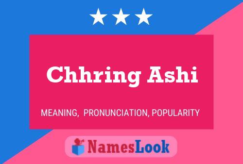 Chhring Ashi Name Poster