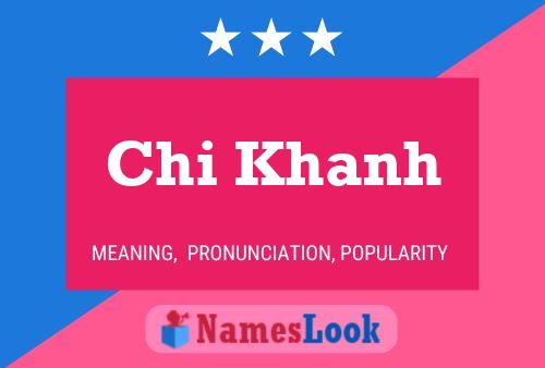 Chi Khanh Name Poster