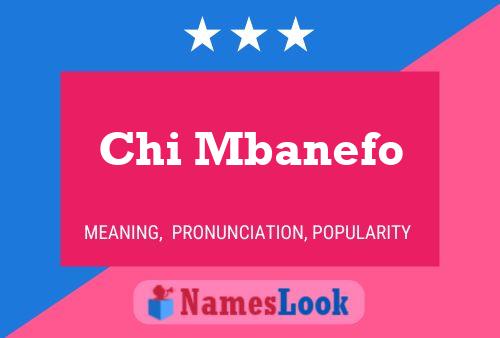 Chi Mbanefo Name Poster