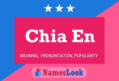 Chia En Name Poster