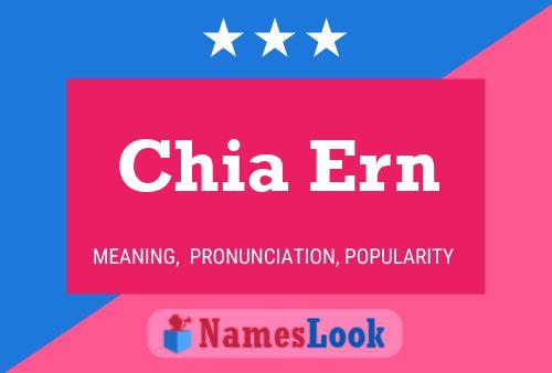 Chia Ern Name Poster