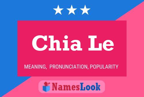 Chia Le Name Poster